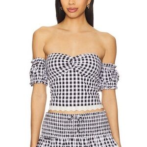 Majorelle gingham top